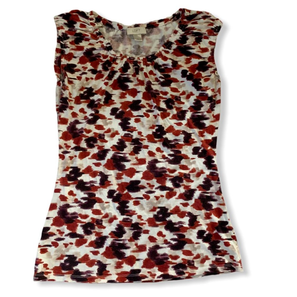 3/$25 Ann Taylor Loft Printed Sleeveless Blouse M